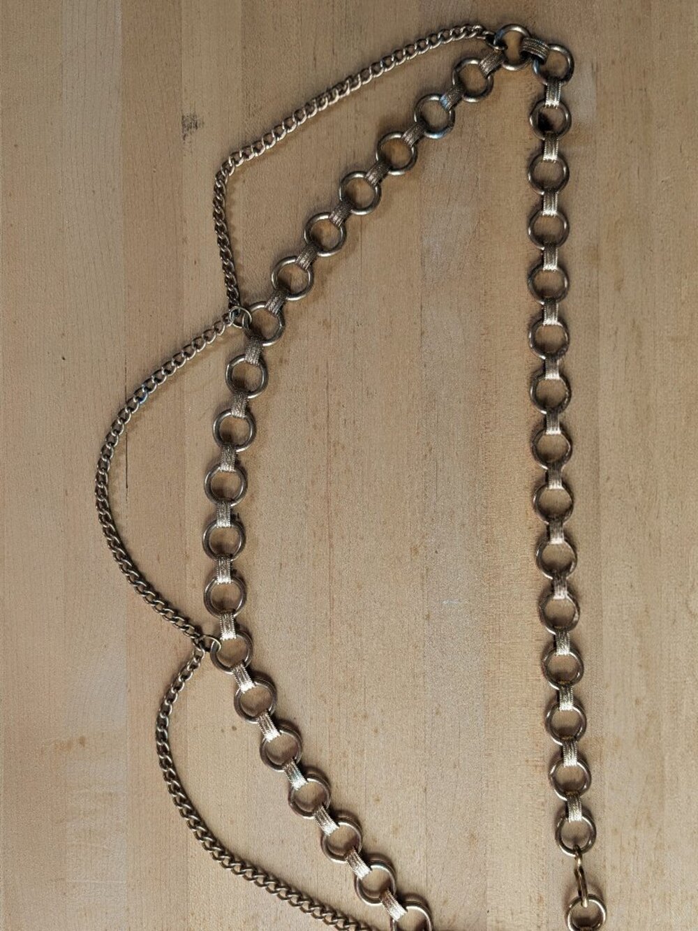 Vintage Gold Tone Chain Statement Belt